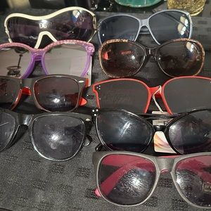 9 pair of sun glasses.